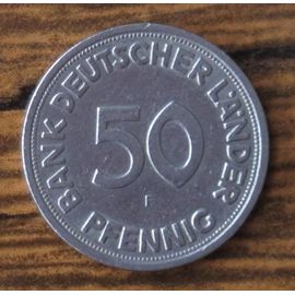 50 Pfennig Bank Deutscher Länder 1949 Série F