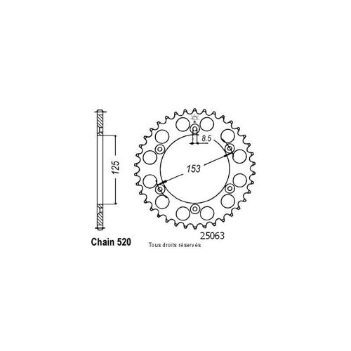 Sifam - Couronne 51 Dents Compatible Honda 125/250/500 Cr Pas520/Z51