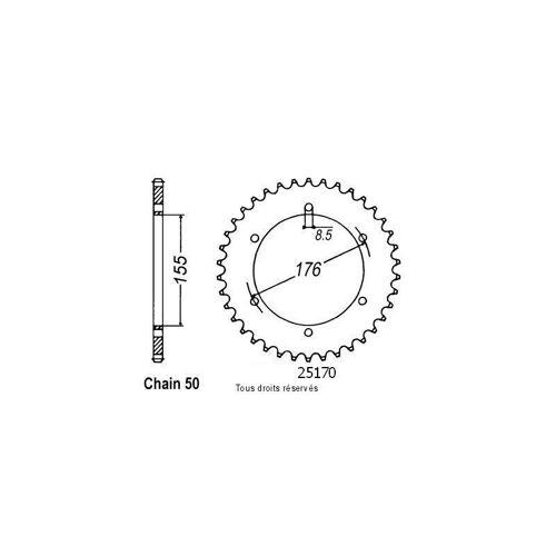 Sifam - Couronne 42 Dents Compatible Triumph 955i Mono 02- Pas530/Z42