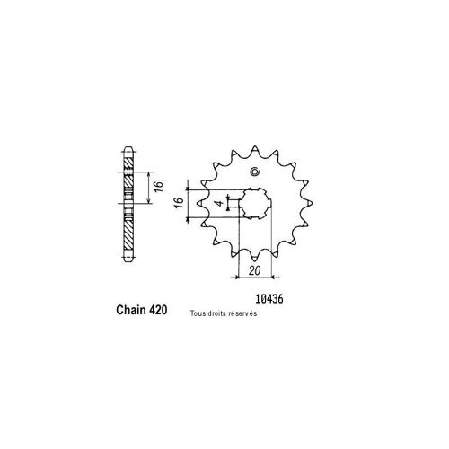 Sifam - Pignon Acier 15 Dents Compatible Kawasaki 60/80 Kx 1985-2001 Idem 12041en 428