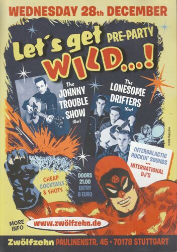 Johnny Trouble Show - Lonesome Drifters: - Flyer Allemagne- 2011