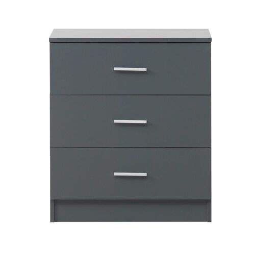 Renio 3 tiroir poitrine gris foncé