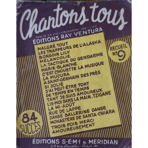 Chantons Tous Recueil N°9