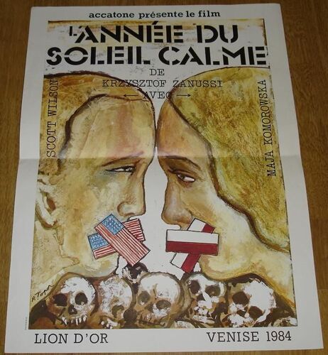 L'année Du Soleil Calme - Affiche Originale De Cinéma - Format 40x60 - De Krzysztof Zanussi Avec Maja Komorowska, Scott Wilson, Hanna Skarzanka - Année 1985