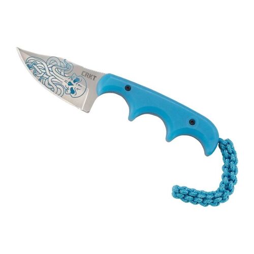 Couteau Bleu Crkt Minimalist Bowie Cthulhu Acier
