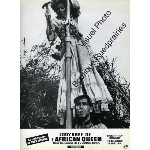 L'odyssée De L'african Queen - The African Queen : Jeu De Photos D'exploitation Cinématographique - Format 23x29,5 Cm - De John Huston Avec Katharine Hepburn, Humphrey Bogart, Robert Morley - 1951