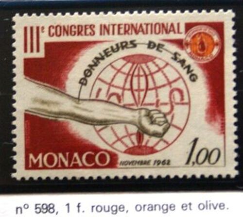 Timbre Monaco Neuf N 598 1f