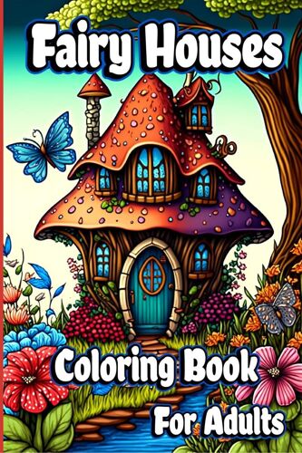 Fairy Houses Coloring Book For Adults