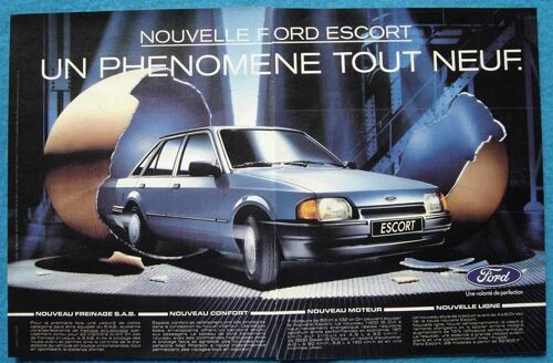 Publicité Papier - Voiture Ford Escort De 1986