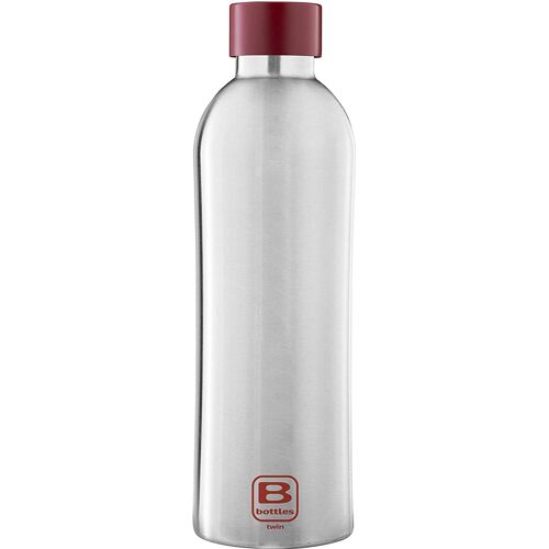 Bugatti B Bottles Twin Bouteille Isotherme 800 Ml Silver Garde Les Liquides Chauds Pendant 12h Froid Pendant 24h La Glace Pendant 36h Bouteille Acier Inoxydable 18/10 Écologique