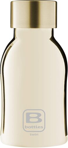 Bugatti B Bottles Twin Bouteille Isotherme 350 Ml Yellow Gold Lux Garde Les Liquides Chauds Pendant 12h Froid Pendant 24h La Glace Pendant 36h Bouteille Acier Inoxydable 18/10 Écologique