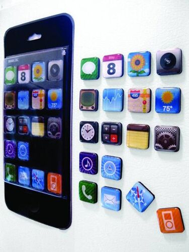 18 Magnets Style Iphone / Ipad (Non Apple) Pour Frigo - Neuf Sous Emballage
