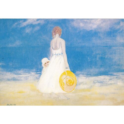 Heide Dahl, Promenade Sur La Plage, Strandpaziergang, Beach-Promenade, (Galerie In Der Kupferkanne, Kampen, Sylt)
