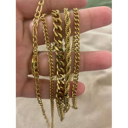 Lot Bracelets En Acier Inoxydable 