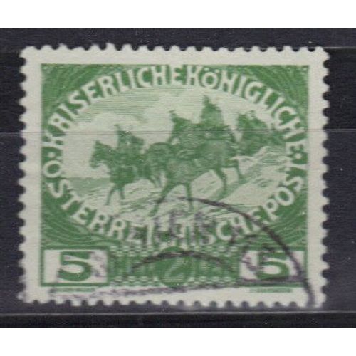 Autriche 1915 : Cavalerie - Timbre Oblitéré