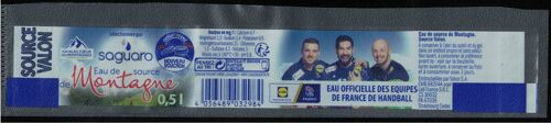 France Etiquette Eau De Source Valon De Montagne Saguaro Lidl Handball