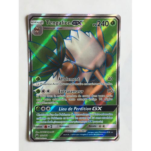Carte Pokemon Tengaice Gx 240 Pv 152/168 Fa Full Art Soleil Et Lune 7 Sl7