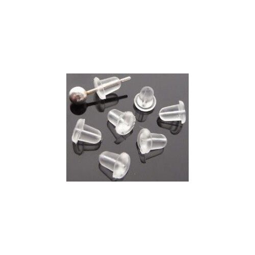 100 Embouts-Fermoirs Silicone Pour Boucles D'oreilles