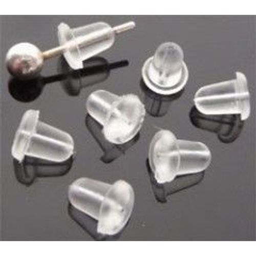 100 Embouts-Fermoirs Silicone Pour Boucles D'oreilles