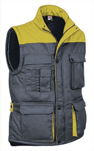Gilet Doudoune De Travail Sans Manches - Homme - Ref Thunder - Grey Jaune