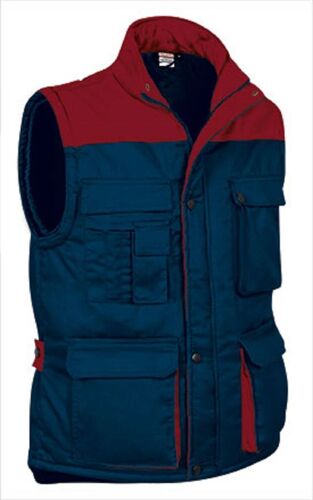 Gilet Doudoune De Travail Sans Manches - Homme - Ref Thunder - Navy Rouge