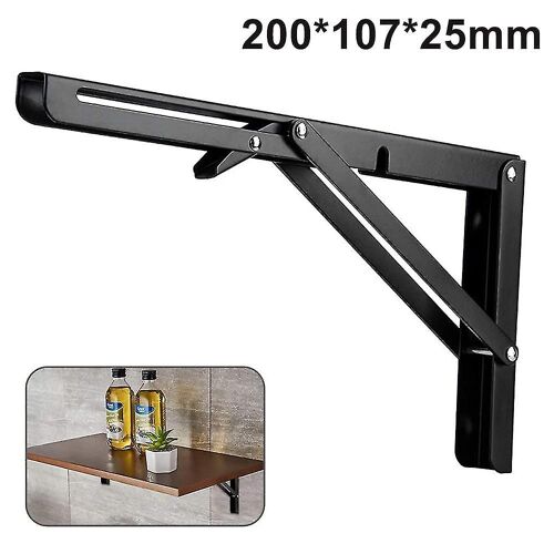 Supports D'étagère Pliants Robustes En Acier Inoxydable, Fixation Murale À Monter Soi-Même, Gain De Place Pour Table Et Établi, Lot De 1