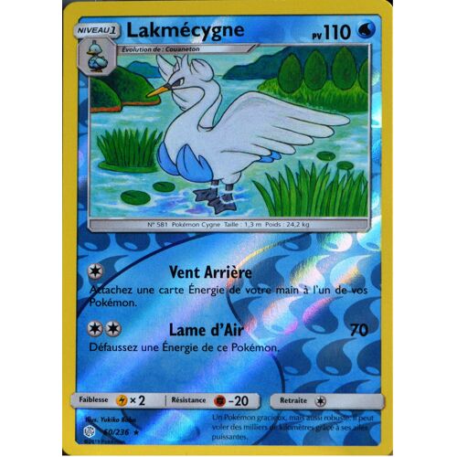 Carte Pokémon 60/236 Lakmécygne - Reverse Sl12 - Soleil Et Lune - Eclipse Cosmique Neuf Fr