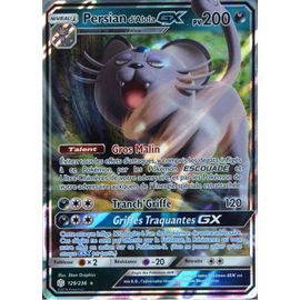 Carte Pokémon 129/236 Persian D'alola Gx Sl12 - Soleil Et Lune - Eclipse Cosmique Neuf Fr