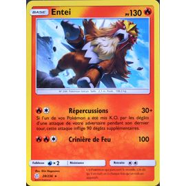 Carte Pokémon 28/236 Entei Sl12 - Soleil Et Lune - Eclipse Cosmique Neuf Fr