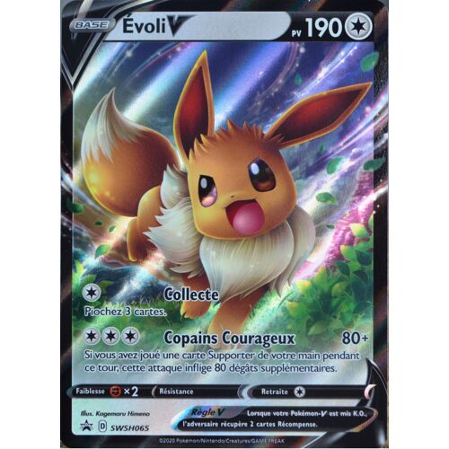 Carte Pokémon Swsh065 Evoli V 190 Pv - Holo Promo Neuf Fr