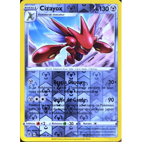Carte Pokémon 128/192 Cizayox - Reverse Eb02 - Epée Et Bouclier - Clash Des Rebelles Neuf Fr
