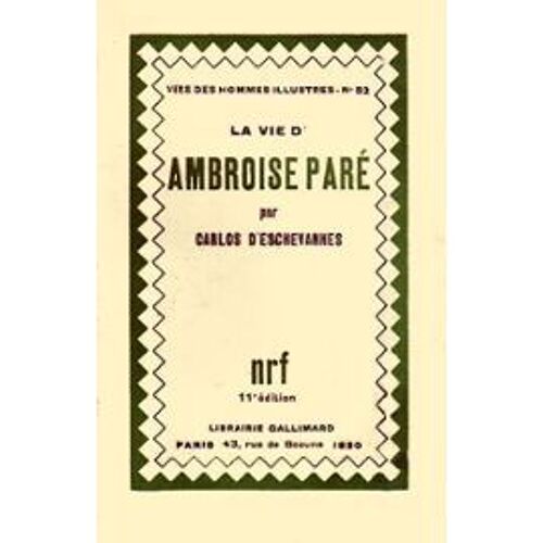 La Vie D'ambroise Paré