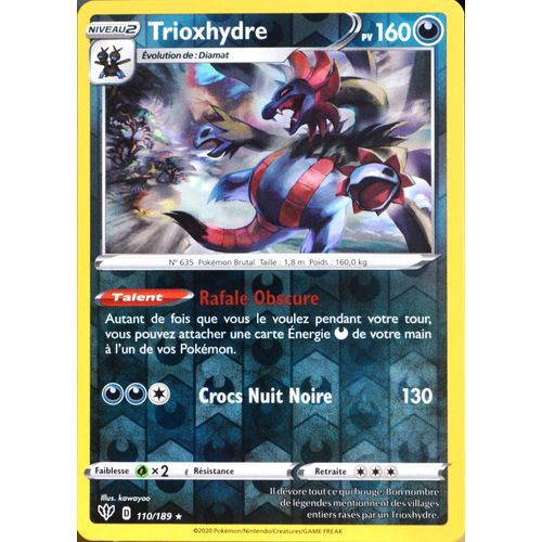 Carte Pokémon 110/189 Trioxhydre - Reverse Eb03 - Epée Et Bouclier - Ténèbres Embrasées Neuf Fr