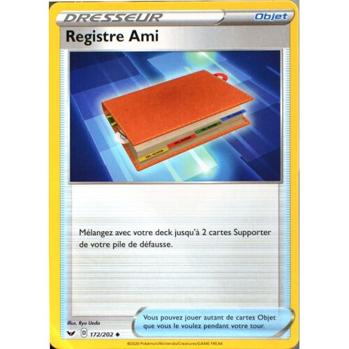 Carte Pokémon 172/202 Registre Ami Eb01 - Epée Et Bouclier 1 Neuf Fr