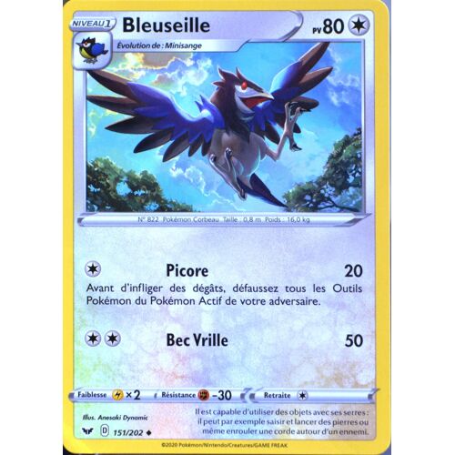 Carte Pokémon 151/202 Bleuseille 80 Pv Série Eb01 - Epée Et Bouclier 1 Neuf Fr