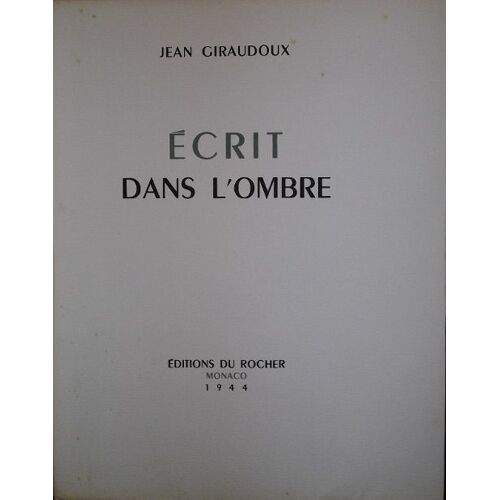 Ecrit Dans L'ombre