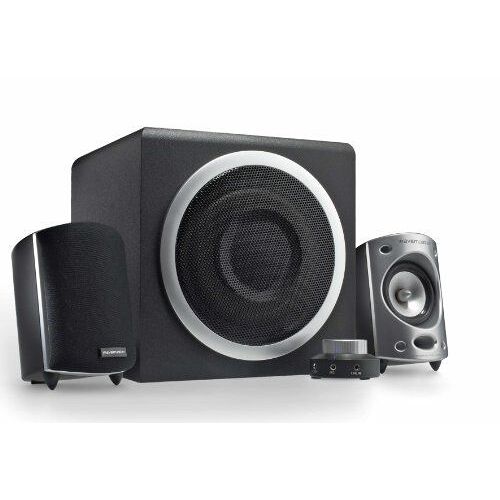 WAVEMASTER - 66202 - SYSTÈME D'ENCEINTES STÉRÉO 2.1 - 15 W - 2 ENCEINTES - NOIR