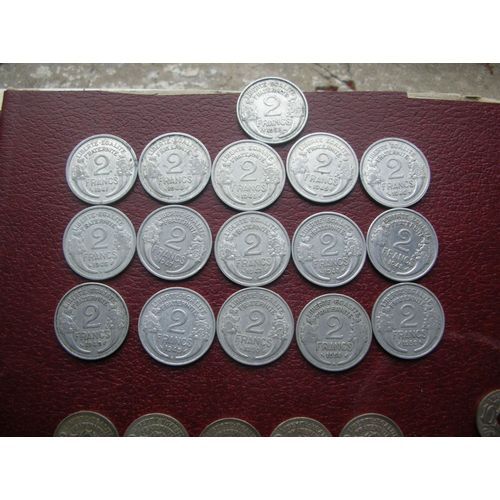 2 Francs Morlon En Alu En Très Bonne État Lot De 16 Monnaies Differentes De 1941à1959