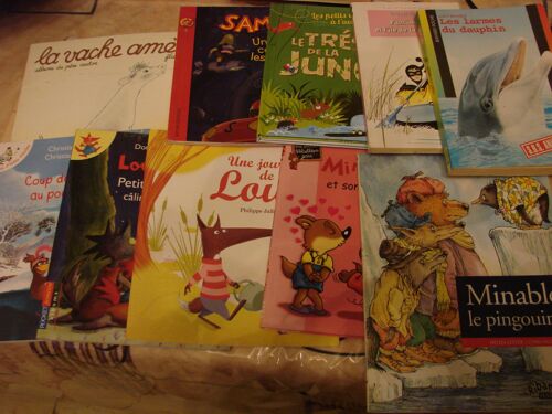 Le Scarabee D'or, Samsam La Vache Amelie, Le Tresor De La Jungle, Fantomette, Le Loup, Coup De Foudre Au Pouiller, Minable Le Pingouin Lot De 12 Livres