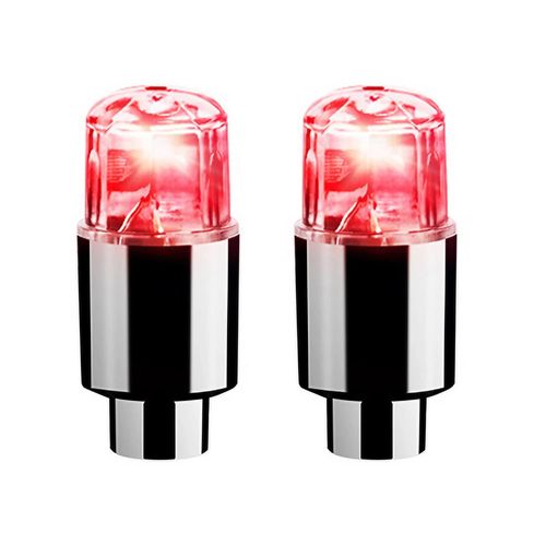 Bouchons De Valve Colorés Led Pour Voiture,Moto,Cyclisme,Lanterne,Rayons,Airies,Lampe,Accessoires Automobiles,2 Pièces - Type Rouge