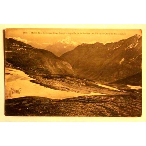 Carte Postale Ancienne Savoie Massif De La Terrasse Mont Pourri Et Aiguille De La Sassierre Du Col De La Croix Du Bonhomme