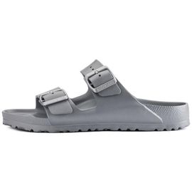 Sandales Birkenstock Arizona Cuir Metallic Gris