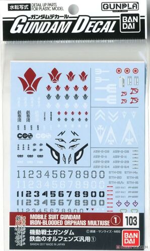 Gundam Decal No.103 Mobile Suit Gundam Orphans General Use Of Iron Blood (1) [Import Japonais]