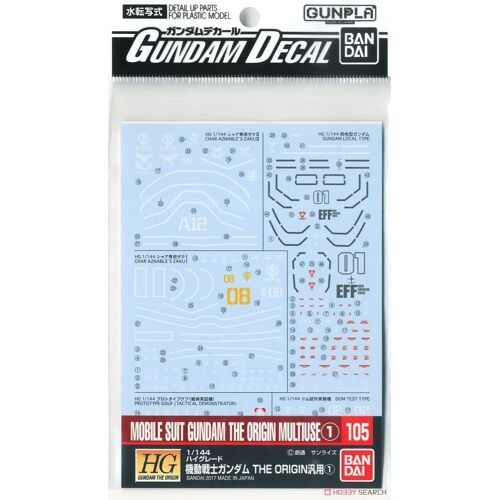 Gundam Decal No.105 Mobile Suit Gundam The Origin General Purpose (1) [Import Japonais]