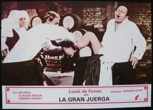 La Grande Vadrouille - Gerard Oury - 1966 - 1 Photo D'exploitation De Cinéma Espagnole * Petite Affiche De 34*24 Cm - Lobby Card * Bourvil ; Louis De Funes ; Terry Thomas, Marie Dubois * Film Comique
