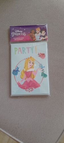 Lot De 10 Cartes D'invitations Disney Princesses