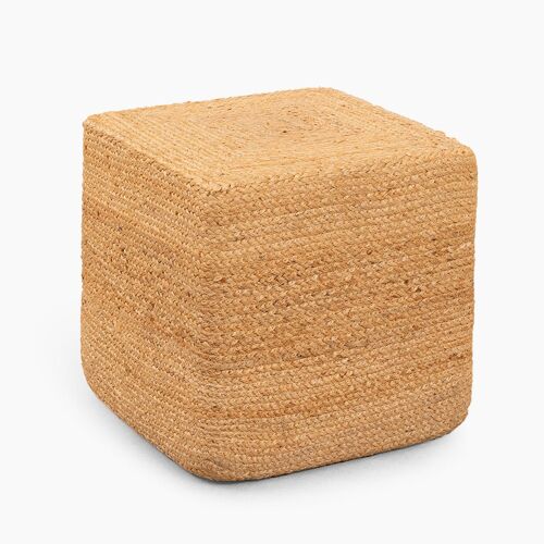 Pouf Carrée en Jute Naturel Orsen Yute Yute