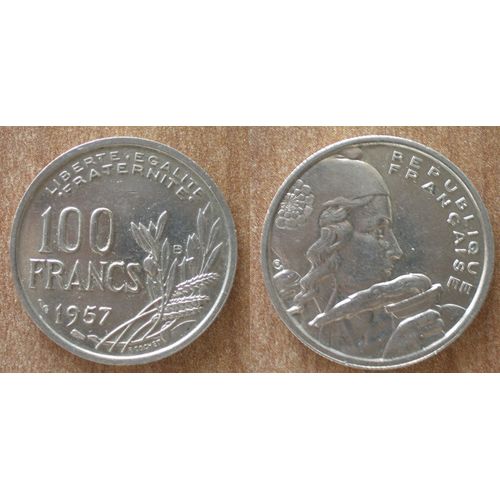 France 100 Francs 1957 B Cochet Piece Franc Frs Frc Frcs Franc