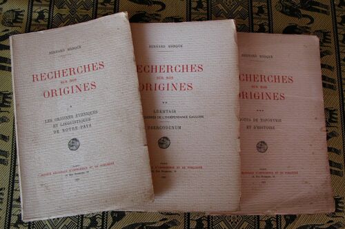 Recherches Sur Nos Origine En 3 Volumes,Edition Originale