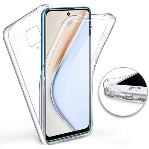 Coque pour Xiaomi Redmi Note 9 Pro, Housse Transparent Silicone Full Body Protection, Integral 360 Degres Slim TPU Souple Avant et Arriére Bumper Resistante Protection Etui Case